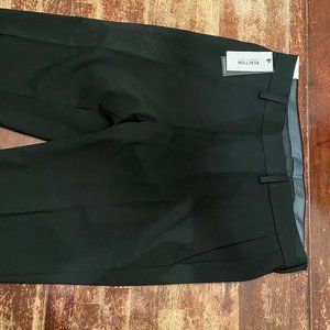 Premium Stretch Twill Slim Fit Flex Waistband Flat Front Dress Pant 31X32